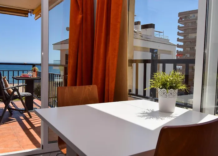 Ref 228 De 1 Con Vistas Al Mar En Primera Linea De Playa En Boliches Lägenhet